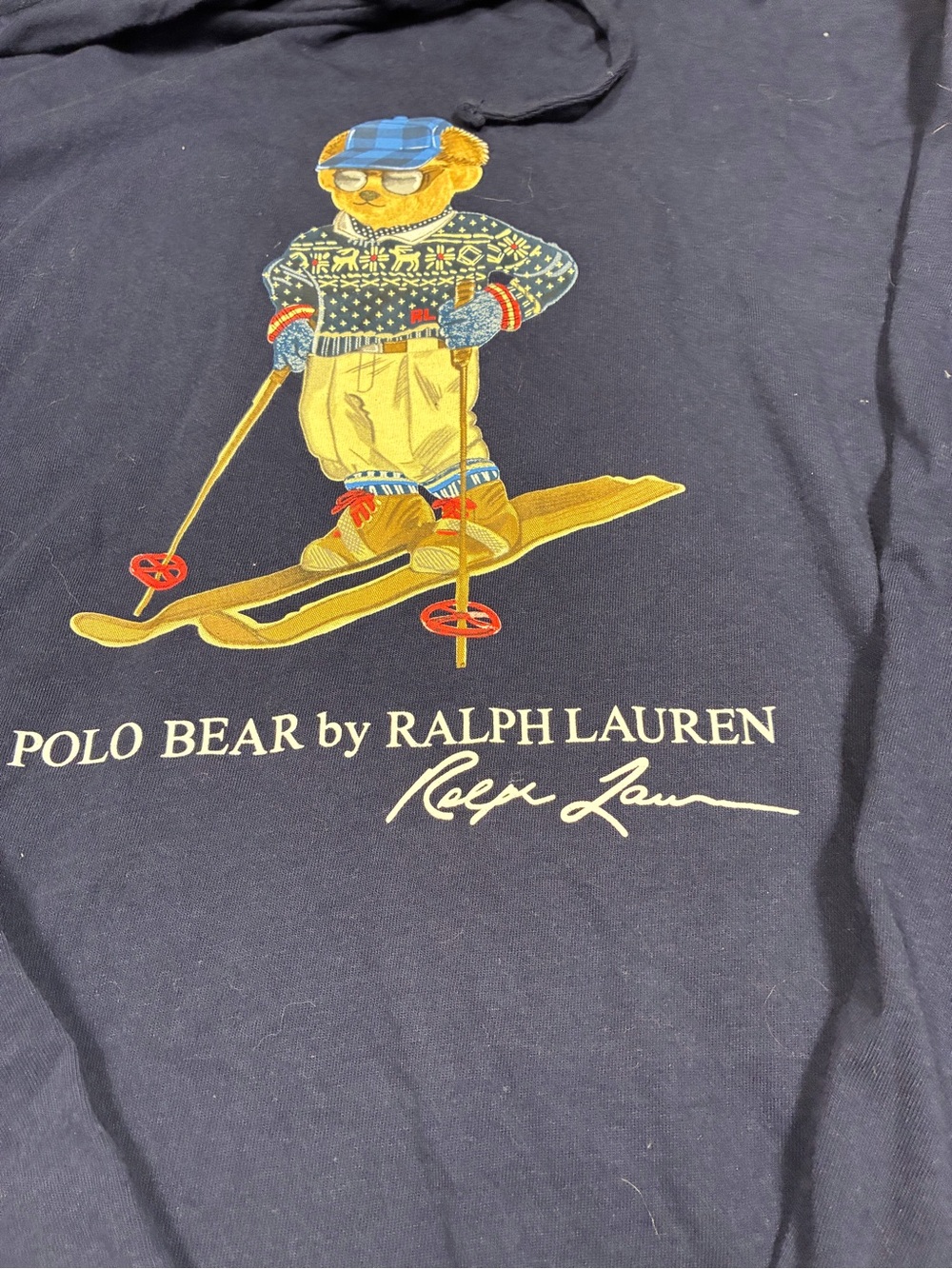 Polo Ralph Lauren Bear Ski Logo Pullover Jersey Hoodie Long Sleeve Tee - Picture 4 of 10